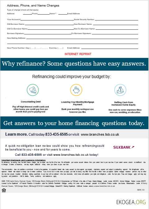 Relevé hypothécaire de la UK TSB Bank aux formats Word et PDF, 3 pages 3 template Relevé hypothécaire de la UK TSB Bank aux formats Word et PDF, 3 pages 3 template